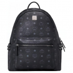 MCM Stark Visetos Monogramm Naastudega Kaetud L&otilde;uend PVC Seljakott Unisex Seljakotid Must MMKAAVE32BK001 Basic Set (Bag+Dust Bag)