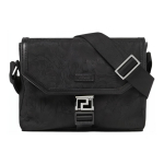 Versace Neo Nailon Jacquard Logo Reguleeritav &Otilde;larihm Klapp-kinnitusega Crossbody Kott Meeste Crossbody Kott Must 1011988-1A08705-1B00E Basic Set (Bag+Dust Bag)