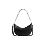 K&auml;ekott Coach Mira 24 &Uuml;hev&auml;rviline Logoga Ripats T&otilde;mblukuga Kinnisega Nahast Poolkuu K&auml;eskantav Crossbody &Otilde;lakott Keskmine Naiste k&auml;ekotid CM583-LHBLK Basic Set (Bag+Dust Bag)