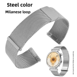 Milanes Helekuldne Rihm Huawei Watch GT6 GT5Pro 42mm jaoks Randmerihm Huawei Watch 5/4/3 jaoks Nupuga Metallist K&auml;ev&otilde;ru 18mm 22mm 18mm gray