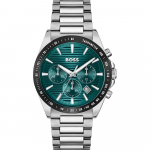 BOSS Strike Chrono Roheline Roostevaba teras H&otilde;bedane Meeste Kvartsikell 1514241 roheline