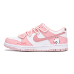 Nike Dunk Low Coverage Slip Resistant And Abrasion Resistant Low top Skateboard Shoes Women's Pink DO6485-600(Team59-) 35.5