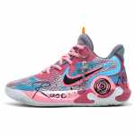 Nike KD Trey 5 IX Amortiseerivad Libisemiskindlad Kulumiskindlad Hingavad Keskmise s&auml;&auml;rega Korvpallijalatsid Unisex Sinine Roosa CW3402-011(Team628-) 44.5
