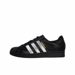 Adidas Originals SUPERSTAR Non slip Lightweight Low top Skateboard Shoes Unisex Black Silver EG4959(Team133-) 35⅔
