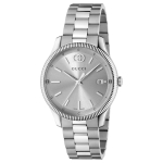 Gucci YA1264232 G-Timeless H&otilde;bedase sihverplaadiga meeste k&auml;ekell 38