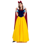 Muinasjutu kuninganna printsess Halloweeni cosplay kleit Large (L) yellow