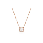 Swarovski Una Ingellik Moodne Elegantne Kuupmeetall Tsirkooniumiga Kaelakee Naiste kaelakee Valge Roosa-Kuldne 5636272 Box (Random Color)