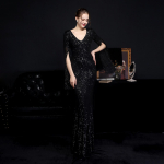 Banquet Slim Fishtail Elegant Party Pikk Kleit &Otilde;htukleidid L must