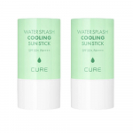 CURE Vesispritsiga jahutav p&auml;ikesekaitsepulk [23g] - 2 tk v&auml;&auml;rtuskomplekt (46g Kokku) - SPF50+ PA++++ Jeju Aloe J&auml;&auml; P&auml;ikesekaitsepulk Koheseks Jahutuseks