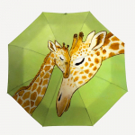 1 tk Giraffe Armastus &Uuml;ks Vihmavari Plastikust K&auml;epide, Kompaktne Stiilne, Erksa Multikakujutisega, T&auml;iuslik Kodu, Reisimine