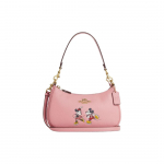 Coach Teri 25 &Uuml;hev&auml;rviline Hiirekujulise Prindiga Silt Riistvara T&otilde;mblukuga Kinnitus Nahast &Otilde;lakott Naiste &Otilde;lakott Roosa CM858-B4OFE Basic Set (Bag+Dust Bag)