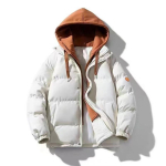 Kaks-&uuml;hes v&auml;limusega Korea stiilis paksenenud puuvillane kapuutsiga jakk, meeste spordikaupade vabaaja jakk 4XL khaki