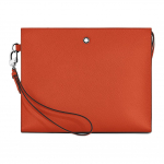 Montblanc Artisan Series Ristikujulise Prindiga Kuusnurkne Valge T&auml;he Logoga Nahast Sidur Unisex Sidur Oranž MB221568 Basic Set (Bag+Dust Bag)