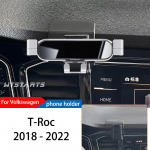 Autofoonihoidik Volkswagen T-ROC 2018-2022 jaoks GPS-i spetsiaalne gravitatsiooniline mobiilne navigatsioonihoidik 360 kraadi p&ouml;&ouml;rlev kinnitusseisik