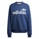 Adidas Originals triibulise mustriga graafilise tr&uuml;kiga dressipluus JJ3488 A/S
