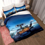 WALL&middot;E koomiksimustriga tekikott ja padjap&uuml;&uuml;r voodipesukomplekt, sobib t&auml;iskasvanud meeste ja naiste magamistoa sisustuseks ning laste oma 135x200cm