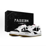 Jordan x Travis Scott Air Jordan 1 Demon Graffiti BOX Leather Low top Vintage Basketball Shoes Women's Black White DZ4137-700(Team1896- BOX) 44.5 black