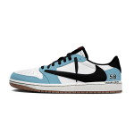 Travis Scott x Jordan Air Jordan 1 Ice Blue Travis Scott X AJ1 Madal Polsterdus Madal Kaelus Vintage Korvpallijalatsid Unisex DZ4137-700(Team1698-) 42.5