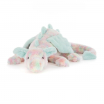 Pehme m&auml;nguasi Vikerkaare draakon Candy 50cm Pehme pl&uuml;&uuml;sist m&auml;nguasi Vikerkaare &uuml;kssarvik draakon