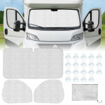 P&auml;evavarjud autole Fiat Ducato 2006-2022 Sisemised termokatted Tuuleklaasi katteks 7 kihti Autode p&auml;ikesekatted Salongi tarvikud 1 PCS