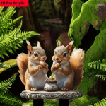 Klassikaline boheemlaslik stiilis orava aiakujundus, loomateemaline v&auml;listingimustes kaunistus, sobib aedadesse, muruplatsidele, parkidesse, kalmistutele