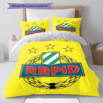 Rapid Wien Tekikott Komplekt Tekikott Padjap&uuml;&uuml;r Kodu Kaunistus S&uuml;nnip&auml;eva Kingitus (1 * tekikott + 2 * padjap&uuml;&uuml;ri, ilma s&uuml;damikuta) 135x200cm