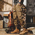 Ameerika stiilis retro cargo p&uuml;ksid meestele, laiad, sirge s&auml;&auml;rega, oversized, vabaaja p&uuml;ksid M must