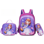 Disney Minnie ja Disney Printsess Laste Koolikott Seljakott &Otilde;lakott K&auml;ekott Kolmeosaline Komplekt 3D Nailonist Multikakujuline Seljakott &Otilde;pilane 3pcs