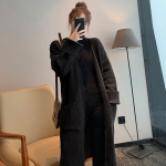 S&uuml;gis Talv Kootud Kampsun Naiste Kampsun Jakk Elegantne Vintage Vabaaja Pikk &Uuml;leriie Maxi Y2k Kampsun Mantel Pehme Jakk One Size must