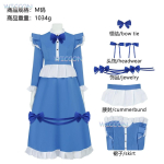 M&auml;ngu Poppy Cos Playtime Punap&auml;ine T&uuml;druk Poppy Cosplay Kost&uuml;&uuml;m Kleit Naistele T&uuml;drukutele Sinine Neitliku Kleit Lolita Halloweeni Peokleit kids 130 gray
