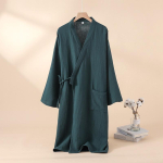 Unisex puuvillased Jaapani sidumiskimono pidžaamad ja gaasr&auml;tikud koduriietuseks ja saunaks Large gray
