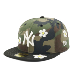 NEW ERA 59FIFTY m&uuml;ts NY Yankees Woodland Camo Roheline Lilleline tikand 2Tooni MLB paigaldatud pesapallim&uuml;ts Suurus 8