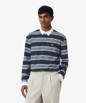 LACOSTE Meeste pikak&auml;iguline Rugby Polo S&auml;rk Kh1561-56G Zeb Blue Stripe (Zeb)/005 gray