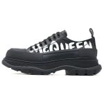 Alexander McQueen Graffiti Tread Slick Paeladega Kingad 'Must Valge' 711108WIAT61070 41 black