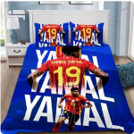 Multikas jalgpalliga tr&uuml;kitud voodipesukomplekt Pehme mikrokiust tekikott ja padjap&uuml;&uuml;r lastele ja t&auml;iskasvanutele Magamistuba Kodu kasutus 135X200cm