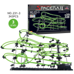 Marble Run Lab&uuml;rindi v&otilde;idus&otilde;iduraja m&auml;ngud Helendav Spacerail Rollercoaster Ball Tase 2 3 4 Elektriline lift mudel Haridus Teadusm&auml;nguasi