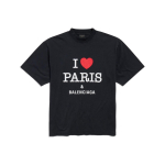 Balenciaga I Love Paris & Balenciaga Tr&uuml;kitud T-s&auml;rk 764235TRVU91041 M-No Original Gift Bag Or Gift Box white