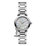 Vivienne Westwood Orb P&auml;rlmutterkell VV006PSLSL Naiste H&otilde;bedane V&otilde;lu, Rooma Numbrite Disainistiil white