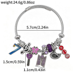 BTS OT7 ARMY Vaalakujuline Helmedega K&auml;ev&otilde;ru, Kpop DIY Ehted, Multifilmi Plahvatuskindlad Poisid K&auml;sit&ouml;&ouml;na Valmistatud Randmepael Bangle gray