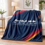Red Bull Racing Tr&uuml;kitud Flanellitekk Soe Mugavus Vooditekk Siseruumide Kodu Kaunistamiseks 100cmx150cm