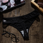 Naiste seksikad alusp&uuml;ksid stringid G-String madala k&otilde;rgusega naiste aluspesu bikiinid, puuvillased jalgealuse pesu M must