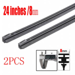 2tk 6mm/8mm klaasipuhasti t&auml;itematerjalid metallstentide jaoks, klaasipuhasti 14 16 22 24 26 24 inches 8mm 2PCS