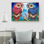 T&auml;isruudukujuline teemanttikandid roosa sinine &ouml;&ouml;kull 5D DIY teemantmaal ristpistes mosaiikteemant 20*25 cm