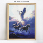 5D-teemantmaali t&auml;is&uuml;mmargune loom, hobuste kivikivist pilt tikandite m&uuml;&uuml;k teemant 20X30