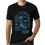 Meeste Vintage T-s&auml;rk Graafiline T-s&auml;rk Tacos, Tequila ja RAIN Deep Black XS must