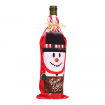 Borsa per bottiglia di vino in stile natalizio con motivo stampato Babbo Snowman