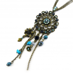 Les Tr&eacute;sors De Lily [B2065] - Collier Cr&eacute;ateur 'Esmeralda' Bleu sinine