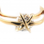 Solitaire Plaqu&eacute; Or 'Unique' 58 valge