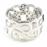 Bague Argent 'Romy' Noir Blanc 54 must