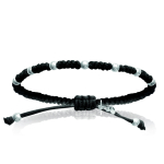 Les Tr&eacute;sors De Lily [I8054] - Bracelet Argent shambhala 'Billes' noir argent&eacute; - 4 mm must